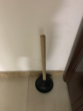 早上家里的马桶第一次堵了，家里没工具还要去上班，于是就在京东上买了一个自营的皮搋子当天就可以送达。这个看起来不错评价也挺好，首先给快递小哥点个赞，下午就到了很快，疏通了几下马桶就通了，还挺好用的，推荐。