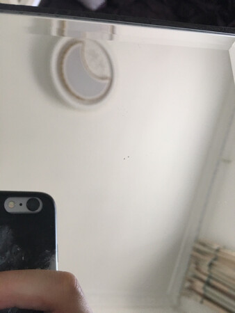 跟之前那个一样，但是镜子上有一颗无法清除的黑点