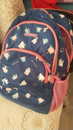 书包质量很好 背起来挺舒服 书包适合二三年级的很大