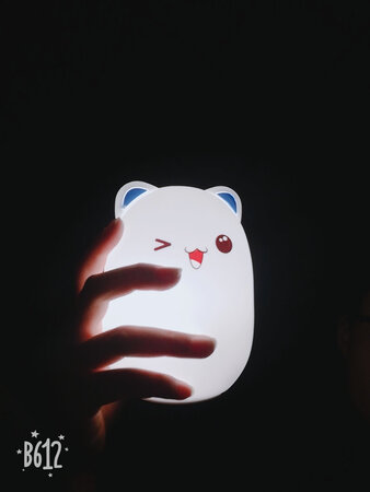 材质软软的，光很柔和，电量足，一次充电可以用挺久的，外观也很可爱，蛮良心的(???)