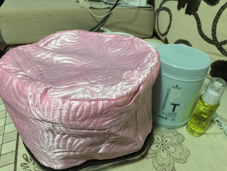 回来就用了，有了加热帽在家很方便哦，不错