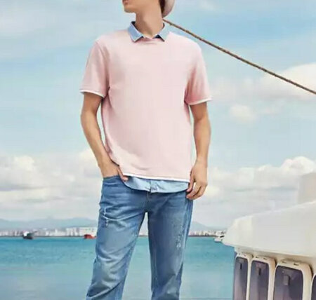 第四次在京东自营店上买以纯的衣服了，always21的衣服还是一如既往的好，尺码很准，面料质感很不错，穿着非常舒服，尤其是粉色看起来也非常好看，很适合我玉树临风，风流倜傥，貌比潘安的气质，简直不要太般配