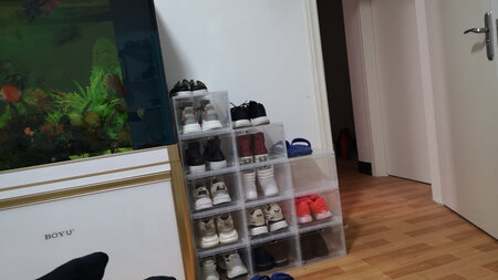 鞋子大小刚刚好。但是拼装的时候亚克力门板坏了，很容易坏，坏了两个。板材质量还可以