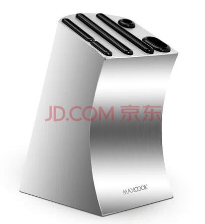 美厨（maxcook）不锈钢刀架刀座 厨房置物架 适用不同大小刀具 6个刀槽加厚易清洗MCD732    实物看着很长