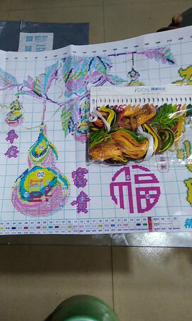 收到宝贝，晓不得绣线给会够？绣好再追评