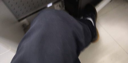 裤子优点是比较有弹性，伸缩性很强，穿起来没有一点束缚和压迫感，质量也很棒，裤子有点厚，唯一缺点就是容易粘灰尘，可能是因为全棉的缘故吧