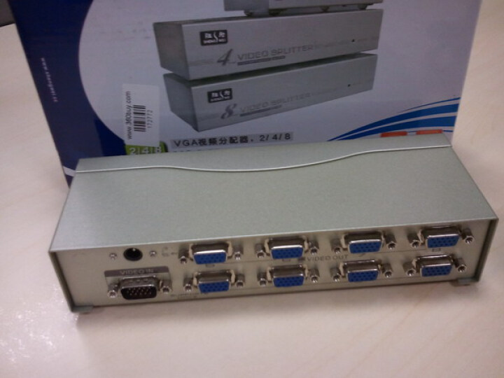 胜为（shengwei）VGA分配器 8口配原装线 一进八出高清视频共享电脑电视分频器 VS-2508 晒单图