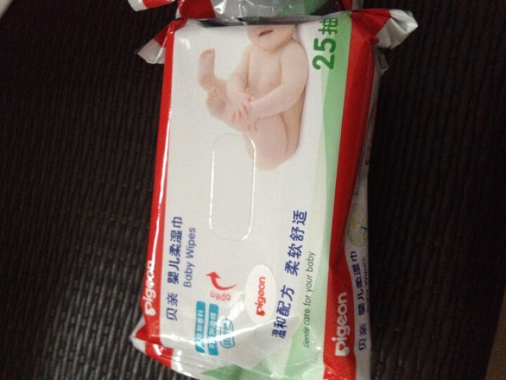 贝亲（Pigeon）婴儿柔湿巾 湿纸巾 25片装（4包）PL134 晒单图