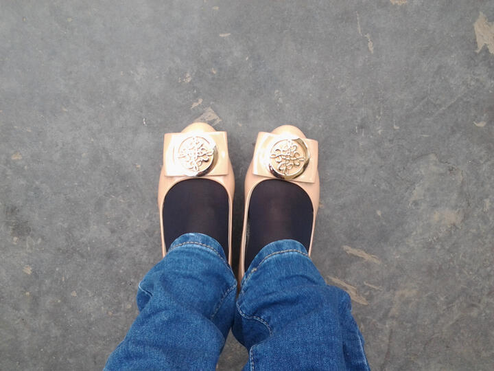 卓诗尼女鞋2013新品女士单鞋时尚金属配饰粗