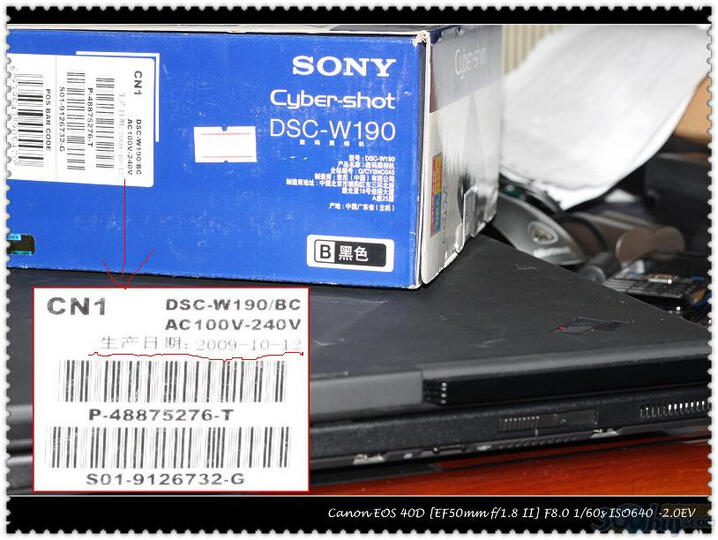 索尼(sony)DSC-W190数码相机 (黑色)--W190延