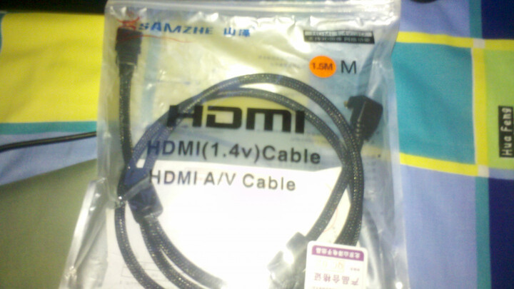 MI数字高清线 1.5米--线不错就是太硬,接电视上