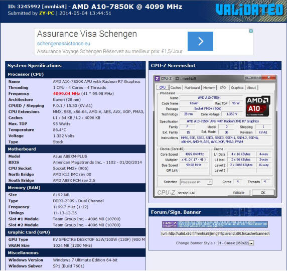 AMD APU系列 A8-7650K 四核 R7核显 FM2+接口 盒装CPU处理器 晒单图