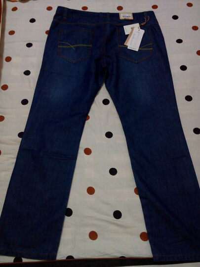 百圆裤业夏款男士商务牛仔裤修身抗烫男裤子0