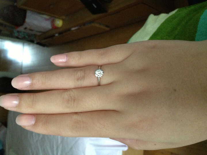 百利恒35分I-J色SI切工VG13#18K白金钻石戒指