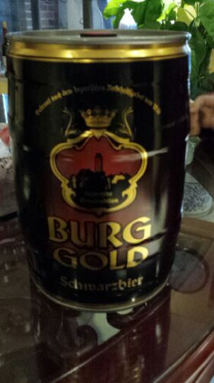 德国 Burggold 金城堡黑啤酒5L桶装--味道醇正
