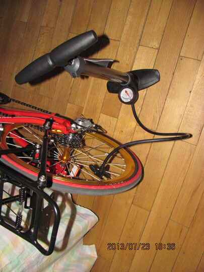 BETO打气筒 铁管附气压表 落地式家用打气筒