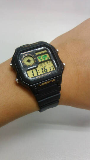 卡西欧 CASIO 大众系列方形世界地图运动电子