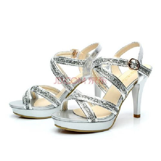 朵慕妮 真皮凉鞋 女款粗跟高跟鞋 厚底鱼嘴凉鞋