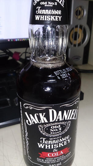 杰克丹尼威士忌可乐汽水酒340ml--有一点威士