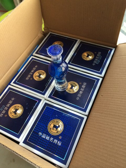 洋河蓝色经典天之蓝 52度 整箱装 480ml*6瓶--
