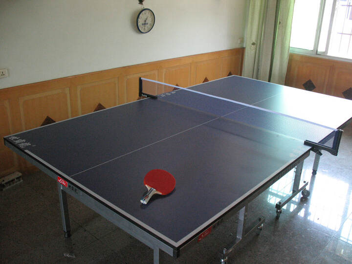 台湾世霸龙带卡扣带轮折叠式乒乓球台\/乒乓桌