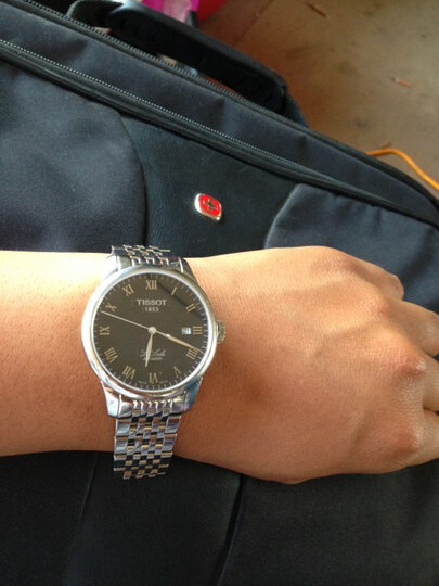 天梭tissot+classic力洛克系列机械男表
