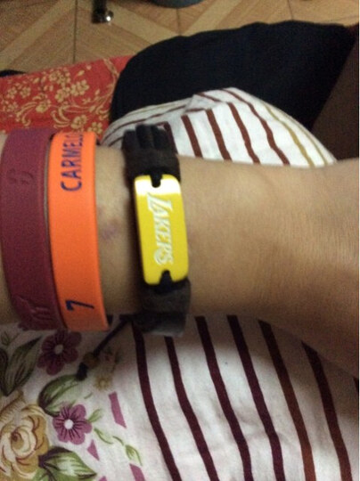 NBA 湖人 球队牛皮手环 男女生时尚腕带KC00