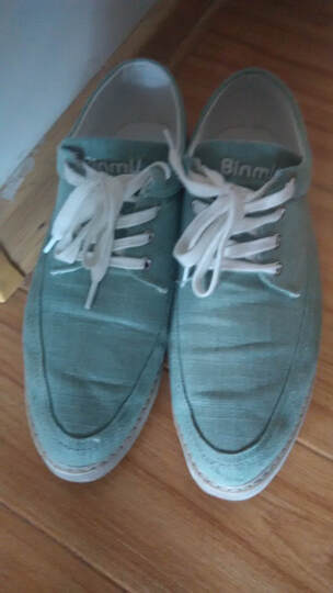 宾木 亚麻布时尚透气男帆布鞋 新款男布鞋 潮流