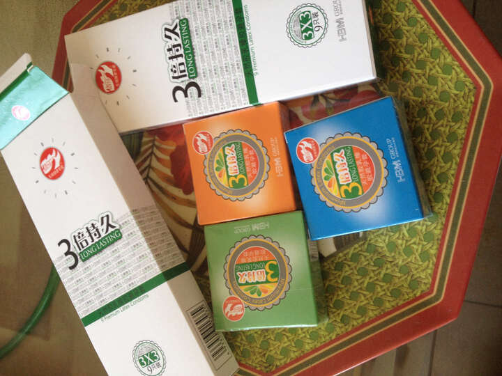 倍力乐3倍持久避孕套 中号超薄螺纹颗粒延时安