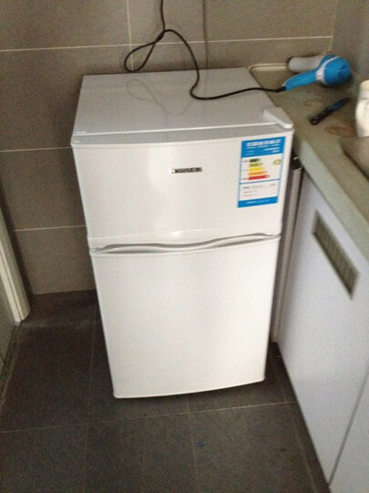 马(homa)BCD-85 85升 双门冰箱 白色--快递垃