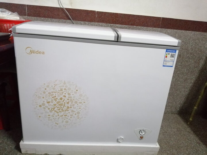 美的(Midea)200升 双温双箱冷柜 家用商用冰柜 一级能效 冷冻冷藏卧式冰箱 BCD-200DKM(E) 晒单图