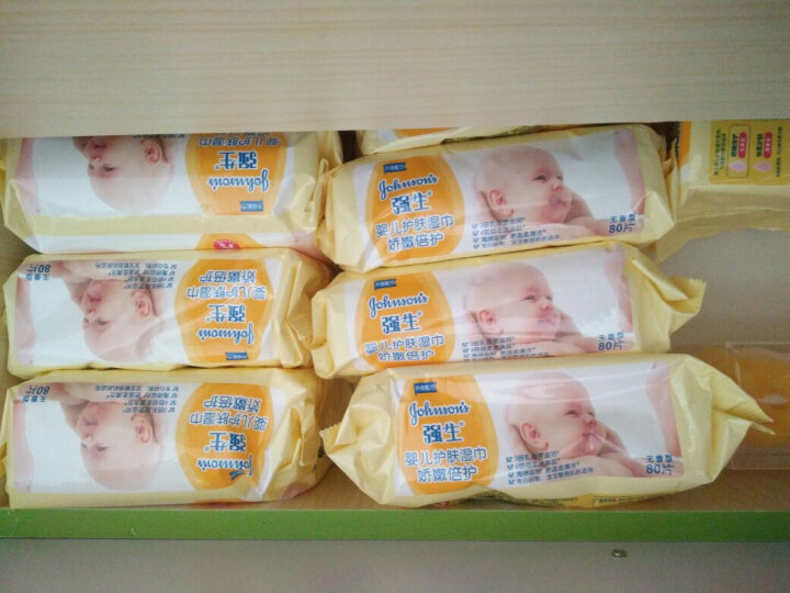 强生(Johnson) 婴儿护肤湿巾（娇嫩倍护）80片×6包（无香）宝宝儿童湿巾 晒单图