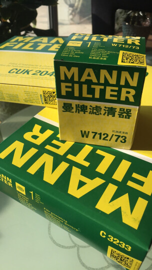 曼牌（MANNFILTER）机油滤清器机油滤芯机滤W712/73 W712/73M马自达3/6福克斯麦柯斯 晒单图