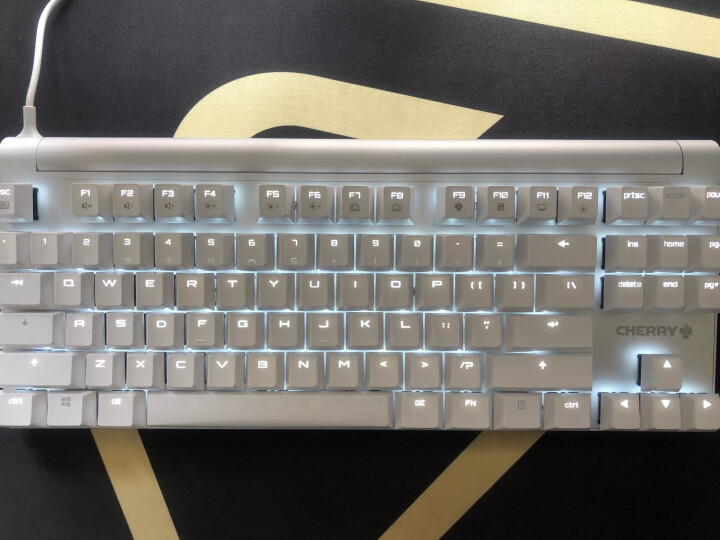 樱桃（CHERRY）MX8.0 键盘机械 游戏键盘 87键盘TKL 旗舰款有线键盘 电脑键盘 合金外壳 BL白色背光 白色红轴 晒单图