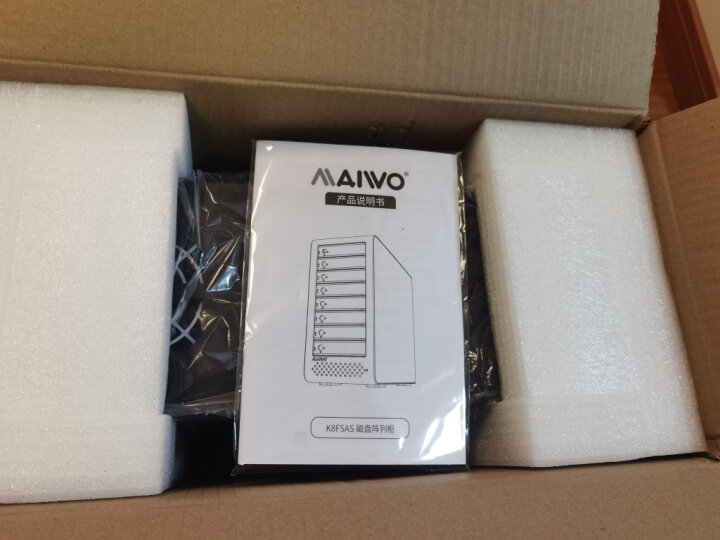 麦沃（MAIWO）K8FSAS 磁盘阵列柜 全铝硬盘柜八盘位支持2.5/3.5英寸 SATA串口硬盘4K高清视频数据硬盘盒 黑色 晒单图