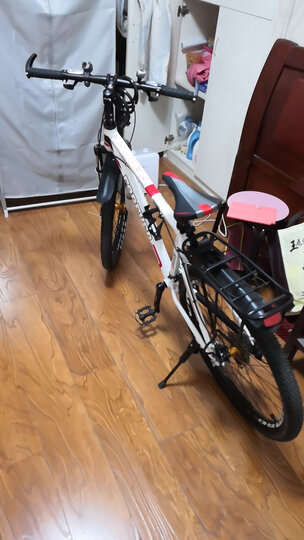 永久(FOREVER) 27速山地车铝合金26寸/禧玛诺变速/锁死前叉 男女士自行车 8.5远腾 白红色 26寸 晒单图