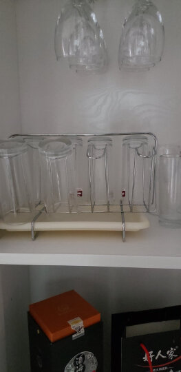 青苹果玻璃杯水杯茶杯套装家用9件套杯子*8+沥水架*1 60138/L9DS 晒单图