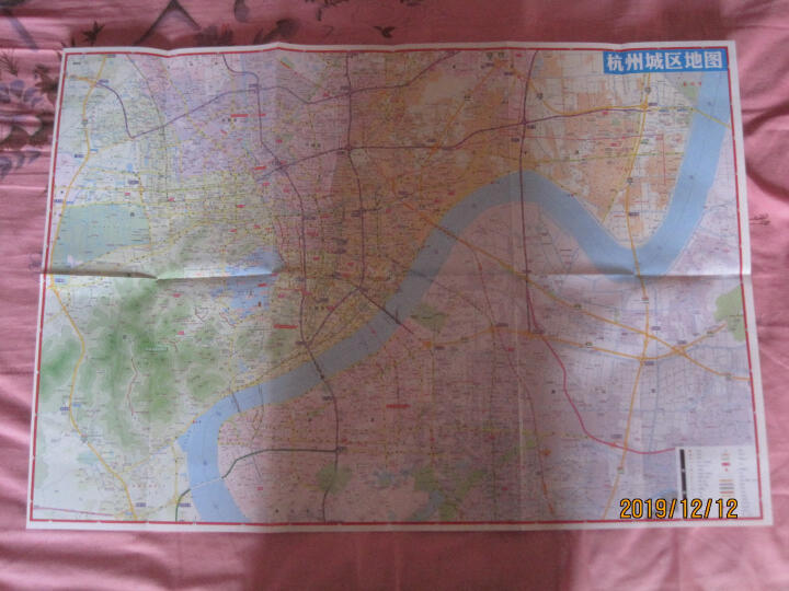 2022年 杭州地图 846*594毫米 防水耐折 交通旅游 city城市地图 晒单图