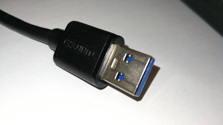 优越者USB分线器3.0 高速扩展4口HUB集线器 笔记本电脑一拖四多接口转换器 0.3米03006-BK 晒单图