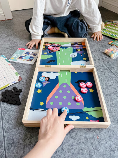 铭塔婴幼儿童玩具 1-2-3周岁木制启蒙早教宝宝形状认知 五合一翻板盒装生日礼物 晒单图