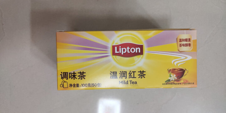 立顿Lipton  红茶  温润红茶叶 红茶 调味茶冲饮袋泡茶包2g*50 晒单图