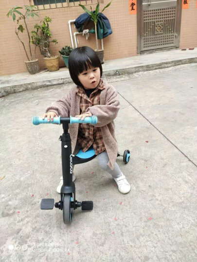 Nadle纳豆滑板车三合一儿童骑滑车可坐1-3-6岁宝宝多功能三轮车脚踏板学步车 奥地利黄 晒单图