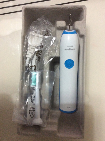 飞利浦电动牙刷成人 情侣款 全自动可充电式 基础洁净型 蓝色 HX3216/13（新老包装随机发货） 晒单图