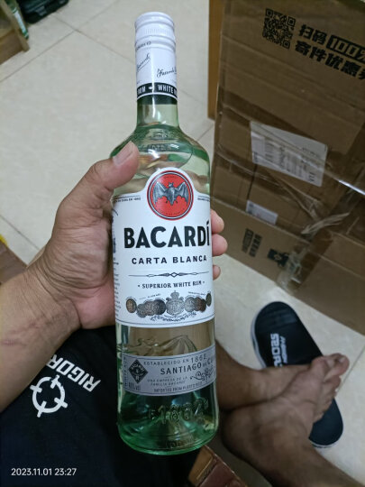 百加得(Bacardi)  洋酒 黑朗姆酒 莫吉托 基酒调酒 750ml  晒单图