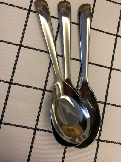吉睿 筷勺/刀叉 经典系列 3号不锈钢平底小汤匙勺3支装 CZ5010 晒单图