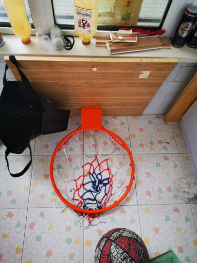 环美（HUANMEI）篮球框 户外成人篮球板篮圈室内弹簧篮球圈扣蓝壁式篮球架篮筐 投篮框架 篮筐篮框 儿童实心篮筐+网+普通螺丝 晒单图