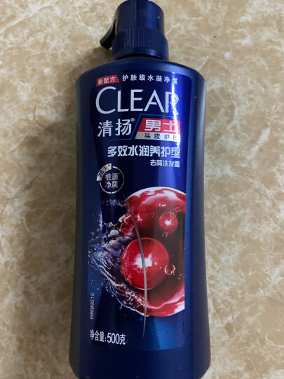 清扬（CLEAR）男士去屑洗发水清爽控油型500g 青柠薄荷醇蓬松洗头膏C罗 晒单图