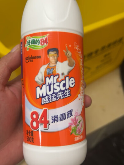 威猛先生（Mr Muscle） 84消毒液500g 清新花香 除菌液漂白水 晒单图