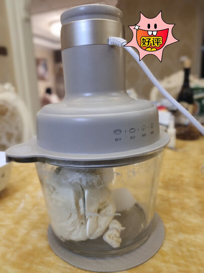 小熊（Bear）绞肉机家用 辅食机婴儿 小型绞馅机 碎肉机 打肉机 蒜蓉机 不锈钢搅肉机 双杯双刀 QSJ-B02X5 晒单图