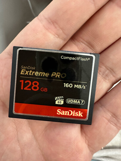 闪迪（SanDisk）cf卡（CompactFlash）佳能尼康单反微单相机存储卡高速内存卡CFe卡 1DX 7d 5D2 5D3 5d4 D810大卡 128G CF卡160MB/s 适用于佳能/尼 晒单图
